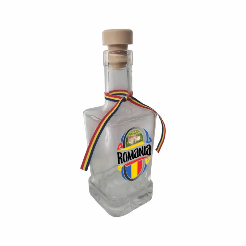 Castelul bran romania, sticla cu mesaj patrata, 250 ml, model divgs318 11